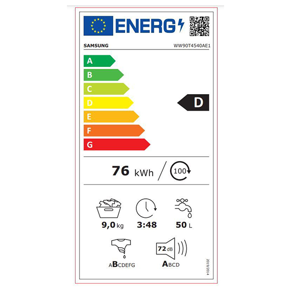 Veš mašina Samsung WW90T4540AE1LE 9 kg/1400rpm/inverter motor/Add Wash/