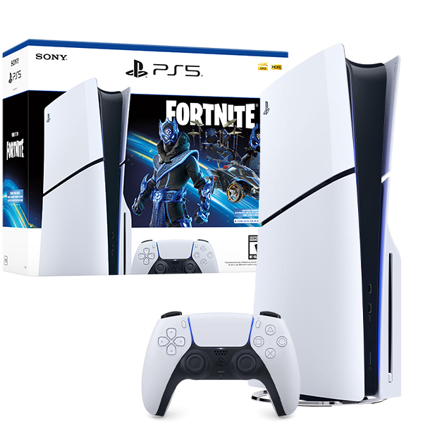 Sony PlayStation PS5 Slim Disc 1TB Fortnite Cobalt Star Bundle