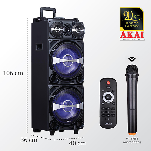 Zvučnik Akai DJ-222 Bluetooth Active DJ Portable Speaker Zvučnik Akai DJ-222 Bluetooth Active DJ Portable Speaker