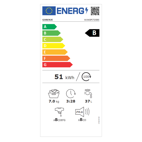 Veš mašina Gorenje W1NGPI72SBS-20014576 inverter motor 7kg/1200rpm/