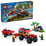 LEGO City 4x4 Fire Truck with Rescue Boat (60412)