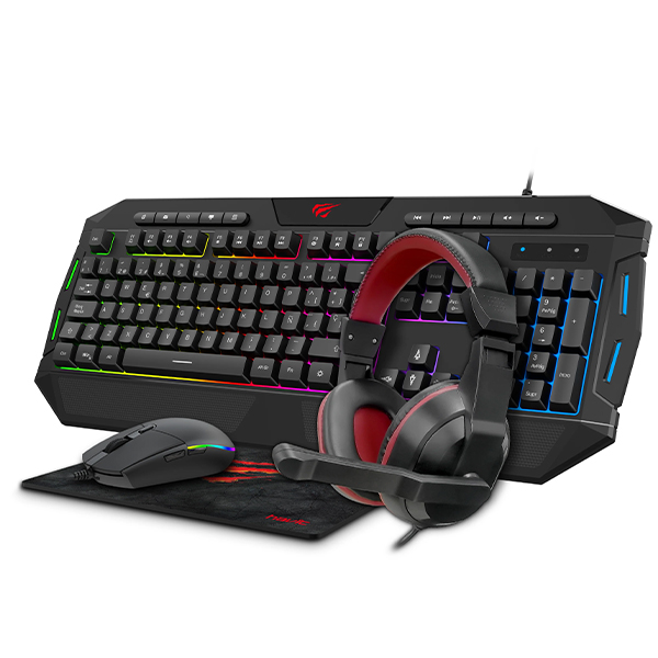 Gaming Combo Havit Gamenote 4u1 KB501CM RGB tastatura+miš+podloga+slušalice