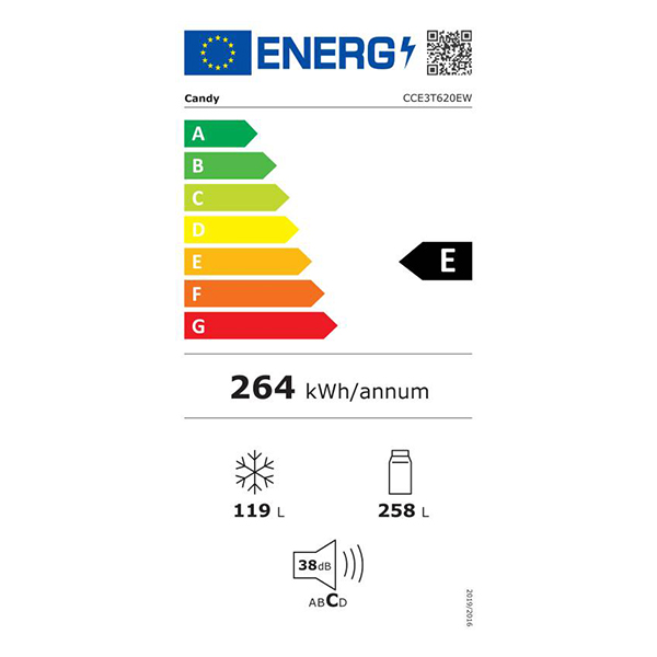 Kombinovani hladnjak Candy CCE3T620EW (No Frost)