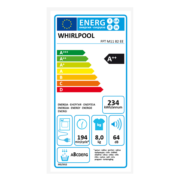 Mašina za sušenje veša Whirlpool FFT M11 82 EE R 8kg/toplotna pumpa