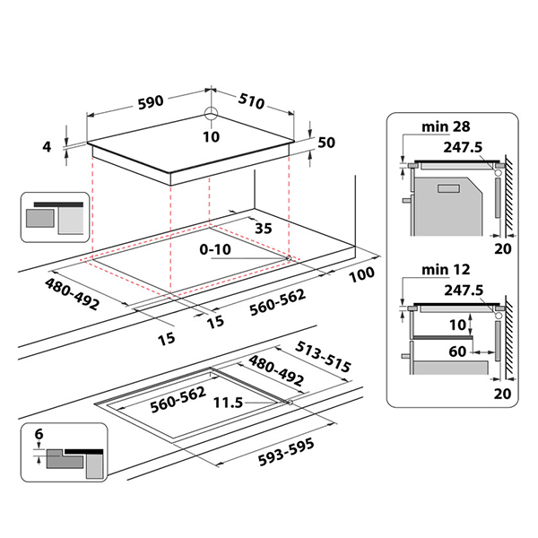 Ugradna ploča Whirlpool WL S7260 NE HOB indukciona