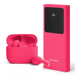 SET 2U1 COLORUM Power bank 10.000mAh + slušalice TWS Bluetooth (Magenta)