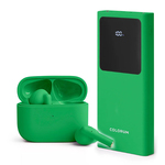 SET 2U1 COLORUM Power bank 10.000mAh + slušalice TWS Bluetooth (Green)