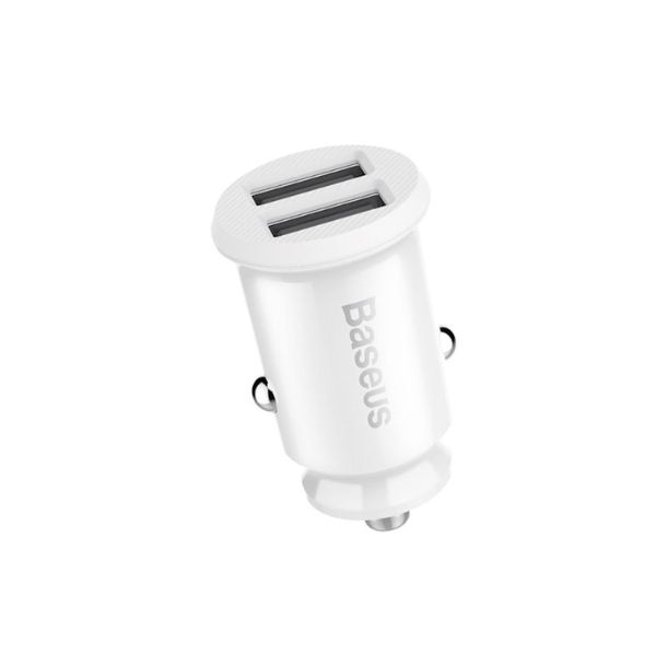 Baseus car charger Grain 2x USB 3,1A white BRA008236