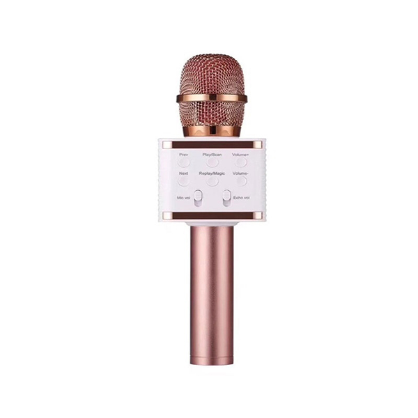 Mikrofon za karaoke WSTER V7 Bluetooth rozi