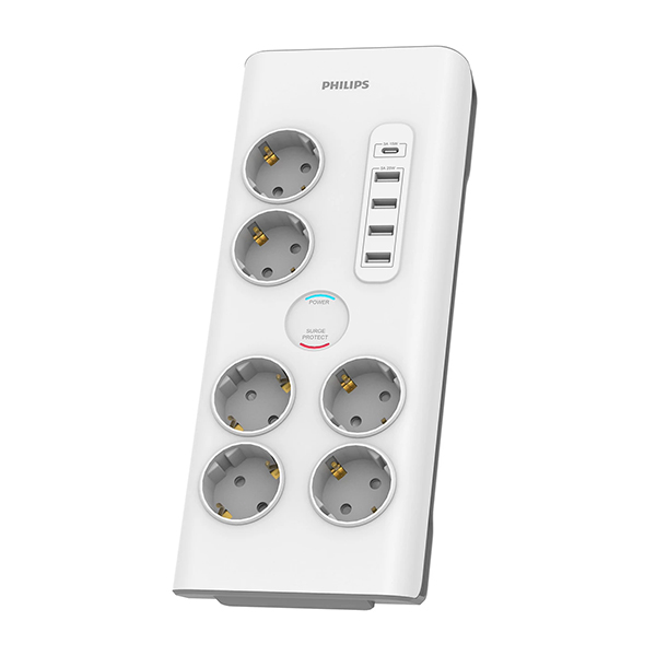 Produžni kabl Philips SPN7060WA/58 sa prenaponskom zaštitom, 2m + 5 USB portova