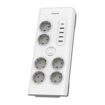 Produžni kabl Philips SPN7060WA/58 sa prenaponskom zaštitom, 2m + 5 USB portova