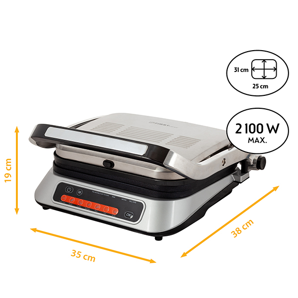Toster Grill First FA-5344-3 preklopni 2100W Toster Grill First FA-5344-3 preklopni 2100W