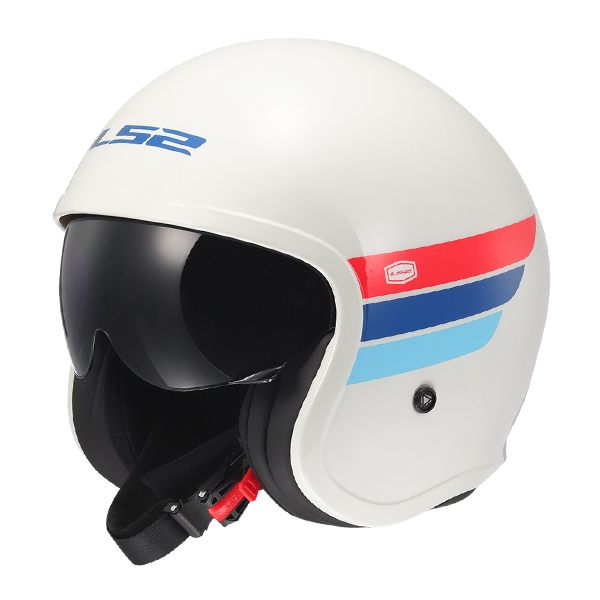 Kaciga LS2 OF599 Spitfire II Retro White Blue Red L Kaciga LS2 OF599 Spitfire II Retro White Blue Red L