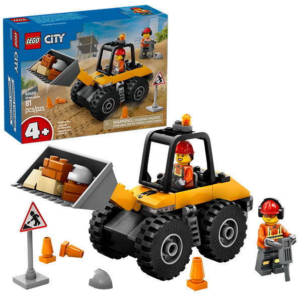 LEGO City Yellow Construction Wheel Loader (60450)