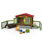 Igračka Schleich Rabbit hutch with 3 rabbits (42728)