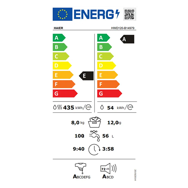Mašina za pranje i sušenje veša Haier HWD120-B14979-S I-Pro 7 12kg/1400rpm/8kg sušenje Mašina za pranje i sušenje veša Haier HWD120-B14979-S I-Pro 7 12kg/1400rpm/8kg sušenje