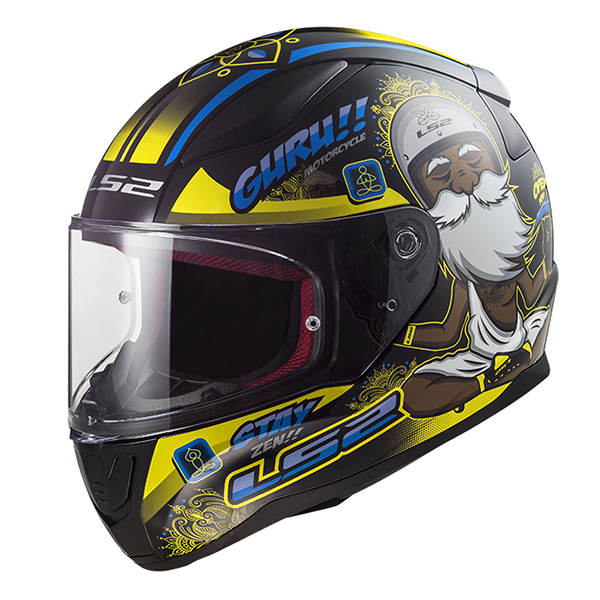 Kaciga LS2 FF353 Rapid Buddha Gloss Black Yellow XL