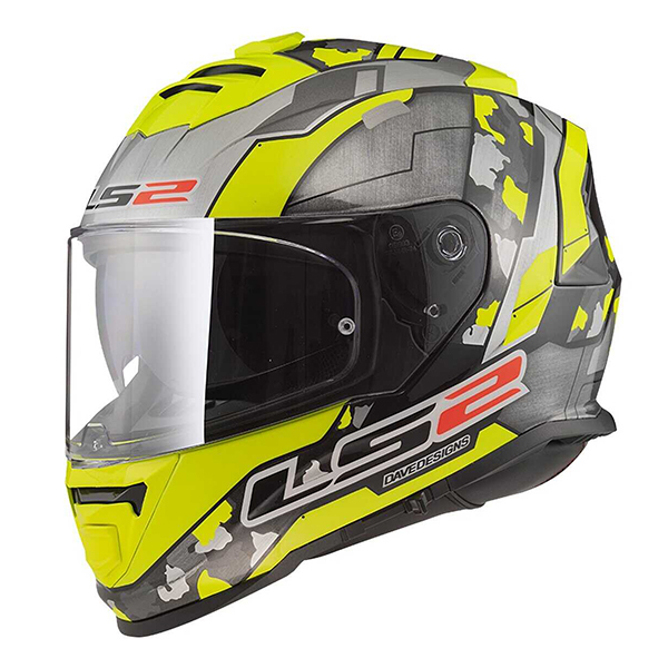 Kaciga LS2 FF800 Storm II Cyborg H-V Yellow Grey 3XL (1680036543XL)