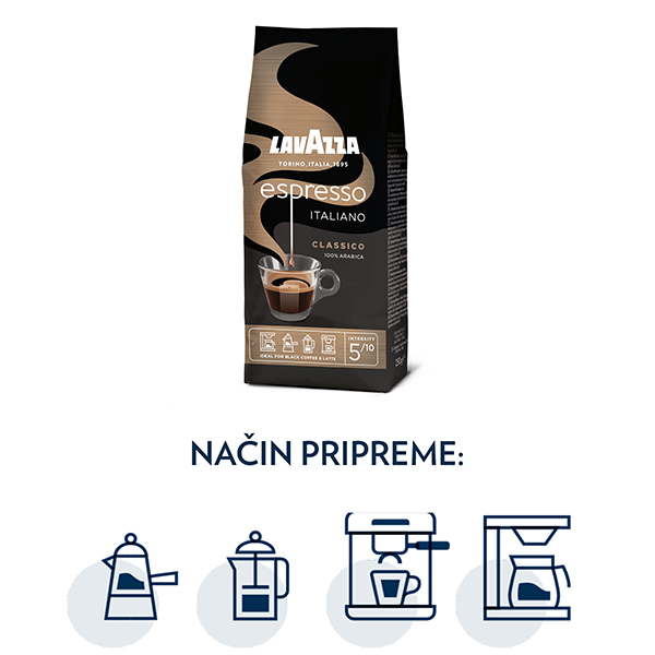 Espresso kafa Lavazza Espresso Italiano Classico 250gr (u zrnu) Espresso kafa Lavazza Espresso Italiano Classico 250gr (u zrnu)