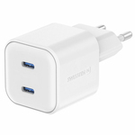 Adapter Swissten GaN 2xUSB-C 20W PD White - 22070500