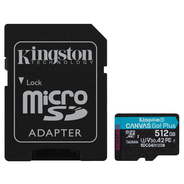 Micro SDXC Kingston SDCG4/512GB Canvas Go Plus 512GB + adapter