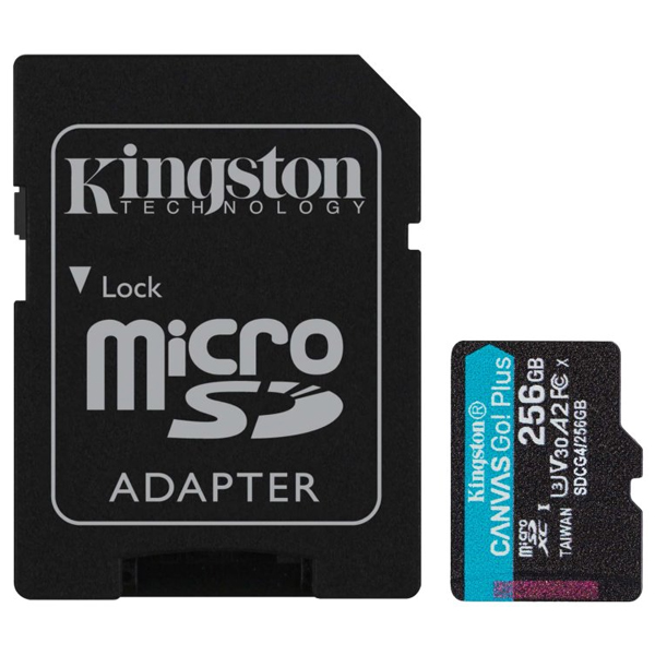 Micro SDXC Kingston SDCG4/256GB Canvas Go Plus 256GB + adapter