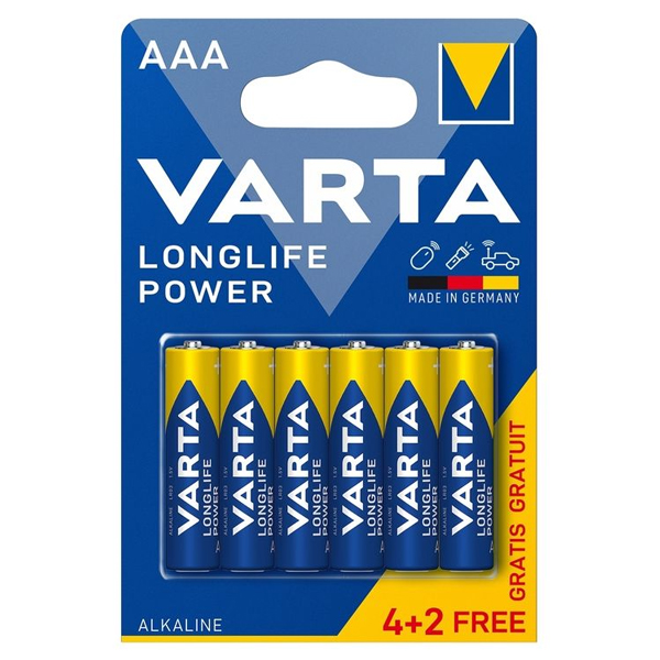 Baterije Varta LR03 LongLife Power AAA 4+2 Baterije Varta LR03 LongLife Power AAA 4+2