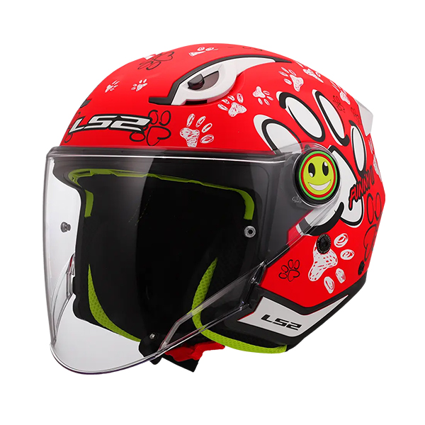 Kaciga dječija LS2 OF622 Funny II Paws red M