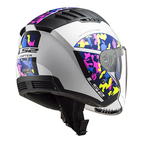 Kaciga LS2 OF600 Copter Crispy White H-V yellow XXL