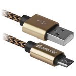 Data kabl Defender Technology USB08-03T Pro Gold USB USB 2.0 (AM) - microUSB 2.0 (BM) 1m