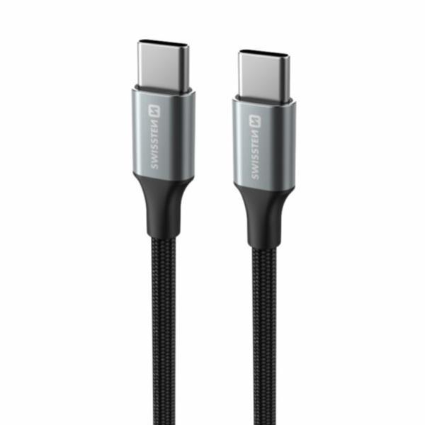 Kabl Swissten Textile II USB-C / USB-C 1,5m Black - 71528203 Kabl Swissten Textile II USB-C / USB-C 1,5m Black - 71528203