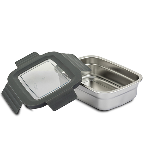 Posuda za hranu Nava Inox sa plastičnim poklopcem Misty 600ml (10-002-101)