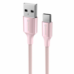 Kabl Swissten Textile II USB / USB-C 1,5m Pink - 71521311