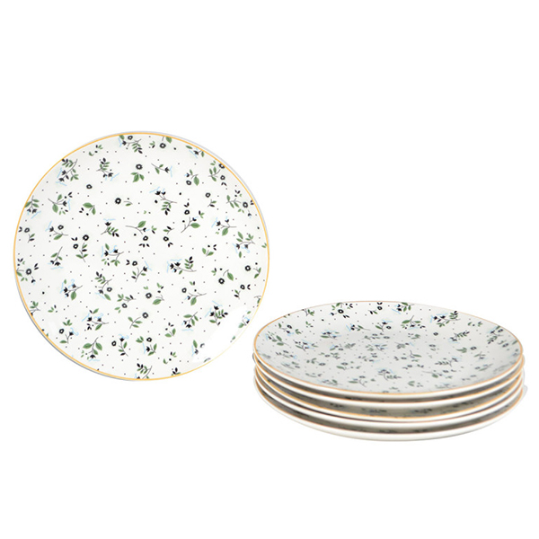Tanjiri dezertni Sigma SET/6 JH-C19-GREEN porcelan 19cm (FLOWERS)