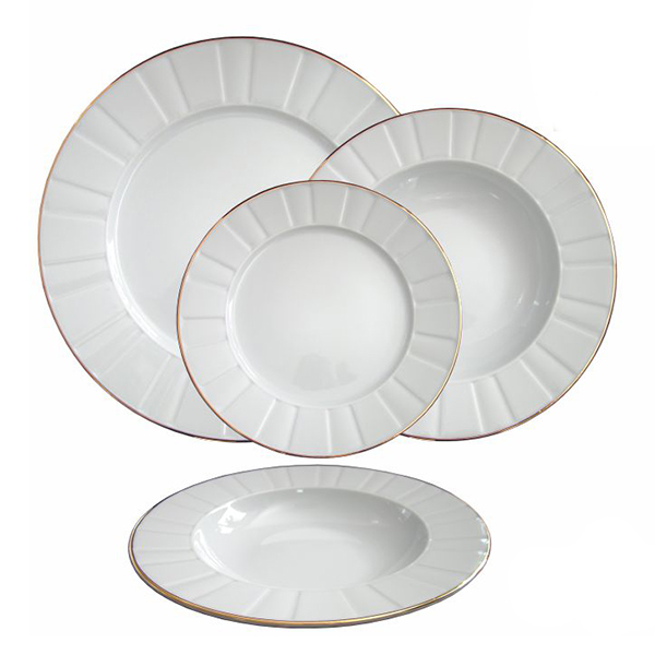 Set tanjira 18/6/3610 Cmielow OKTAWA zlatni rub, poljski porcelan