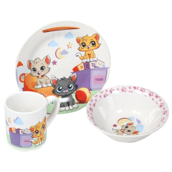 Dječiji set Sigma ZH-118 Cats 3/1 porcelan