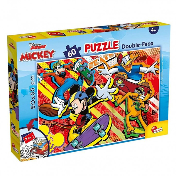 Puzzle Lisciani Složi i Oboji Mickey Mouse 2u1 60 komada