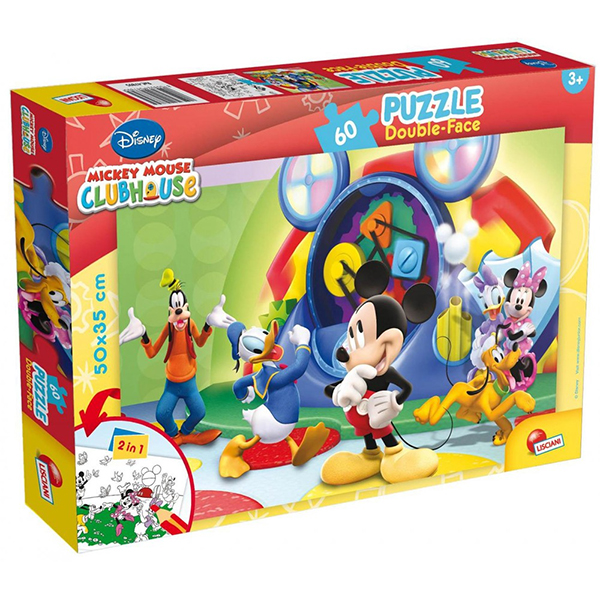 Puzzle 60 kom 2u1 složi i oboji Mickey Mouse