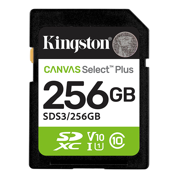 Micro SDXC Kingston 256GB Canvas Select Plus C10 SDS3/256GB