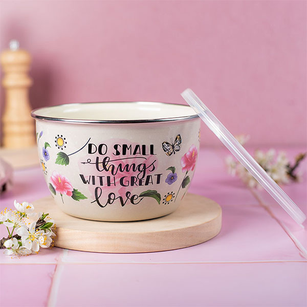 Posuda Metalac PRINC 16cm 1,7l sa plastičnim poklopcem LOVE