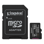 Micro SDXC Kingston 512GB Canvas Select Plus C10 + SD adapter SDCS3/512GB