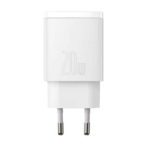Punjač Baseus Compact CCXJ-B02 bijeli PD 20W 1xUSB-C 1xUSB BRA011925