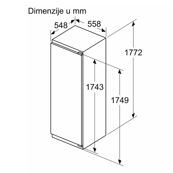 Ugradni frižider BOSCH KIR81ADD0/