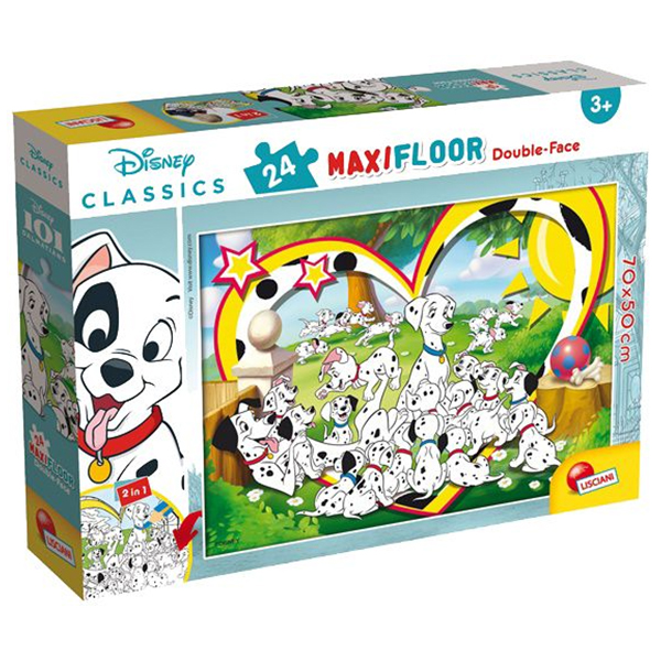 Puzzle Lisciani Složi i oboji 2u1 - 101 Dalmatinac - 24 kom