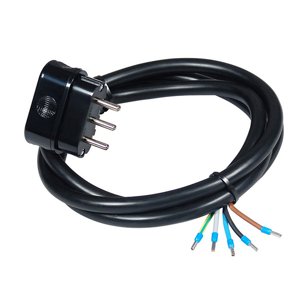 Priključni kabl trofazni Commel H05VV-F 5G2,5 2m 16A 400V 10000W za šporet, crni – C0715 Priključni kabl trofazni Commel H05VV-F 5G2,5 2m 16A 400V 10000W za šporet, crni – C0715