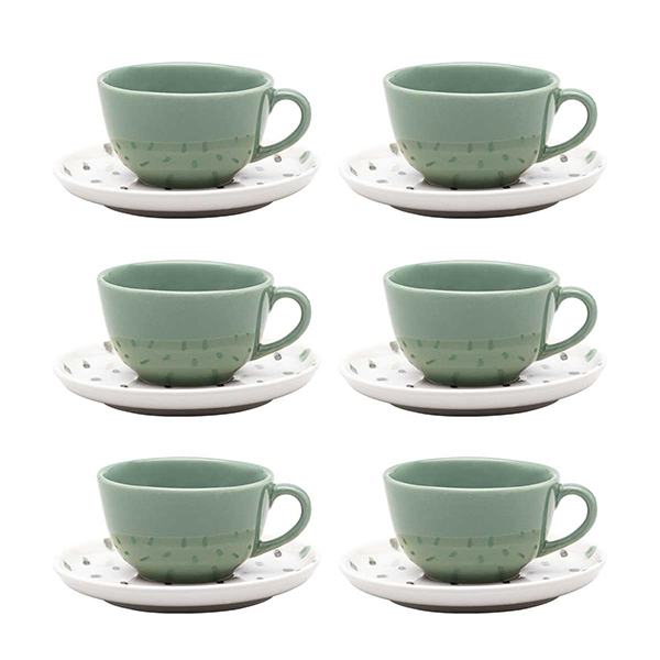 Set šoljica sa tanjirićima Oxford Flat Samambaia 200ml 6/1 Set šoljica sa tanjirićima Oxford Flat Samambaia 200ml 6/1