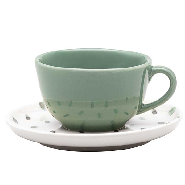 Set šoljica sa tanjirićima Oxford Flat Samambaia 200ml 6/1 Set šoljica sa tanjirićima Oxford Flat Samambaia 200ml 6/1