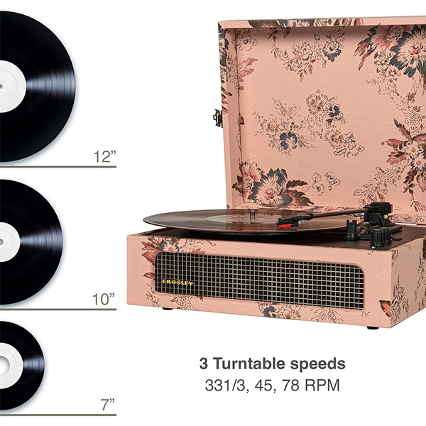 Gramofon Crosley Voyager CR8017B-FL4 Bluetooth (Floral) Gramofon Crosley Voyager CR8017B-FL4 Bluetooth (Floral)