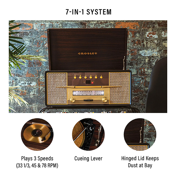 Gramofon Crosley Rhapsody CR7016A-MA4 Bluetooth (Mahogany) Gramofon Crosley Rhapsody CR7016A-MA4 Bluetooth (Mahogany)