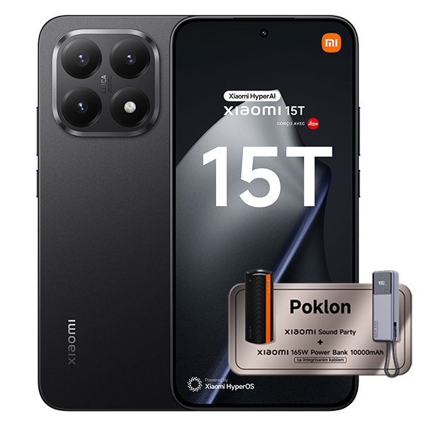 Mobilni telefon Xiaomi 15T 5G 12/512GB (Black)* Mobilni telefon Xiaomi 15T 5G 12/512GB (Black)*